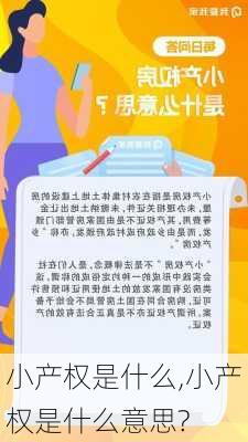 小产权是什么,小产权是什么意思?