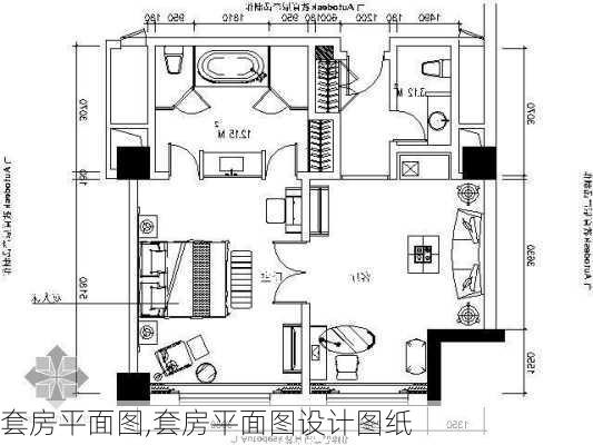 套房平面图,套房平面图设计图纸