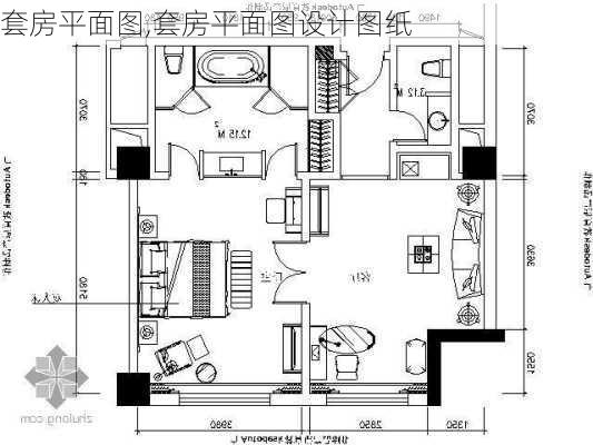 套房平面图,套房平面图设计图纸