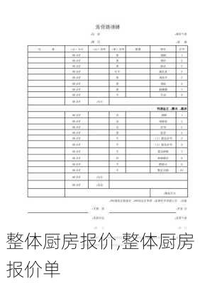 整体厨房报价,整体厨房报价单