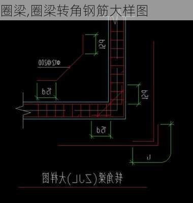 圈梁,圈梁转角钢筋大样图