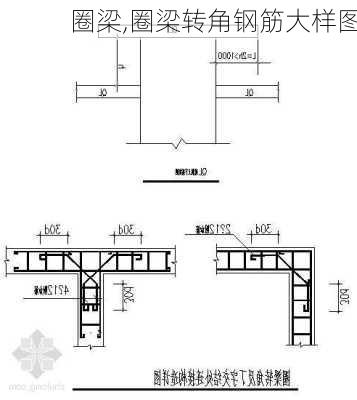 圈梁,圈梁转角钢筋大样图