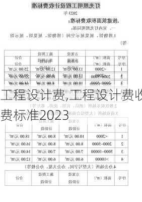 工程设计费,工程设计费收费标准2023