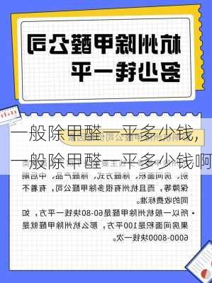 一般除甲醛一平多少钱,一般除甲醛一平多少钱啊