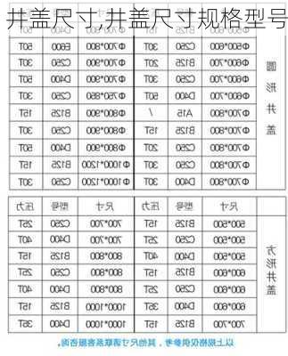 井盖尺寸,井盖尺寸规格型号