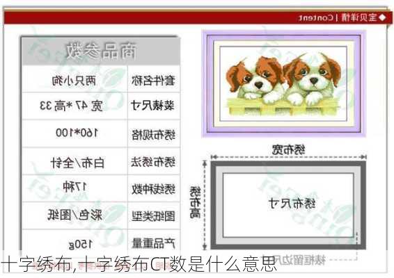 十字绣布,十字绣布CT数是什么意思