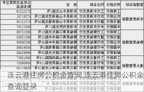 连云港住房公积金查询,连云港住房公积金查询登录