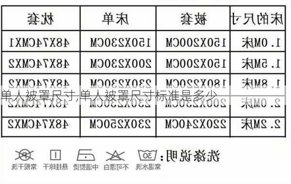 单人被罩尺寸,单人被罩尺寸标准是多少