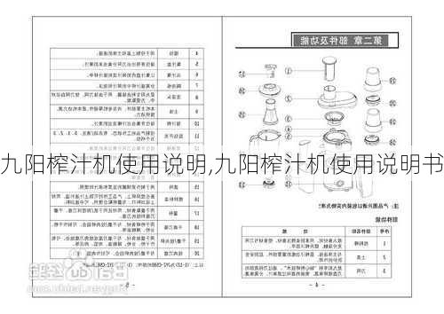 九阳榨汁机使用说明,九阳榨汁机使用说明书