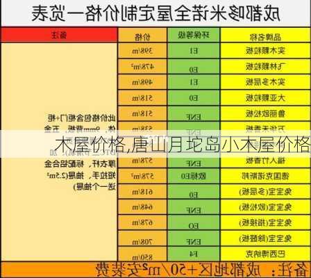 木屋价格,唐山月坨岛小木屋价格