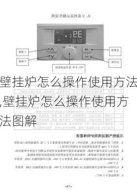 壁挂炉怎么操作使用方法,壁挂炉怎么操作使用方法图解