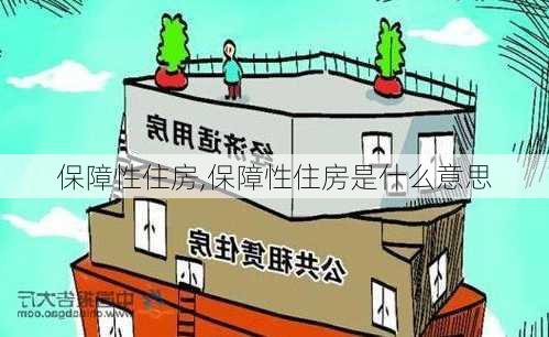 保障性住房,保障性住房是什么意思