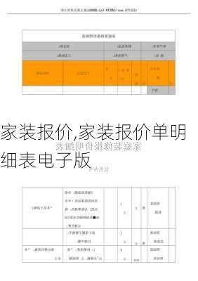 家装报价,家装报价单明细表电子版