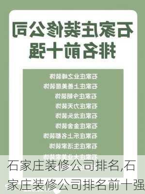 石家庄装修公司排名,石家庄装修公司排名前十强