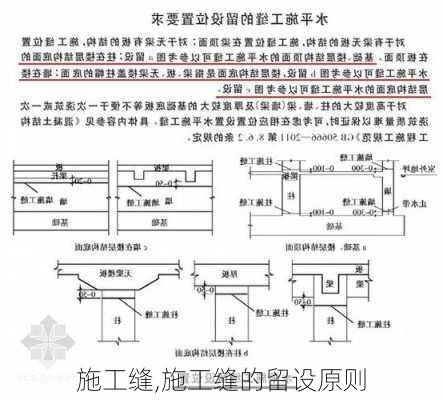 施工缝,施工缝的留设原则