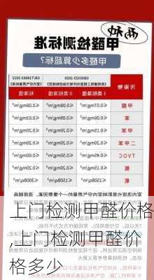 上门检测甲醛价格,上门检测甲醛价格多少