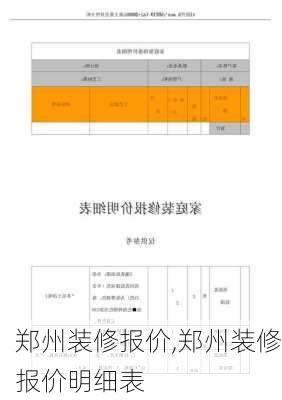 郑州装修报价,郑州装修报价明细表