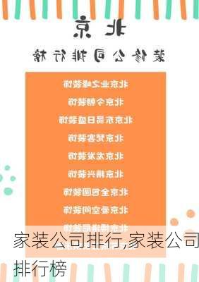 家装公司排行,家装公司排行榜