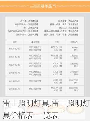 雷士照明灯具,雷士照明灯具价格表 一览表