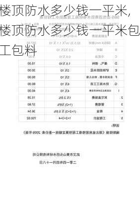 楼顶防水多少钱一平米,楼顶防水多少钱一平米包工包料