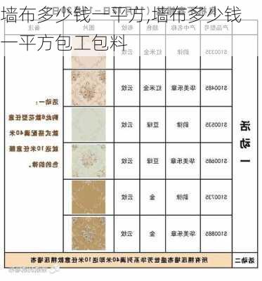 墙布多少钱一平方,墙布多少钱一平方包工包料