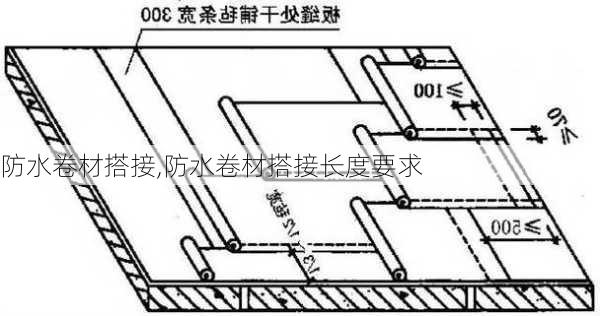 防水卷材搭接,防水卷材搭接长度要求