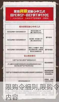 限购令细则,限购令内容